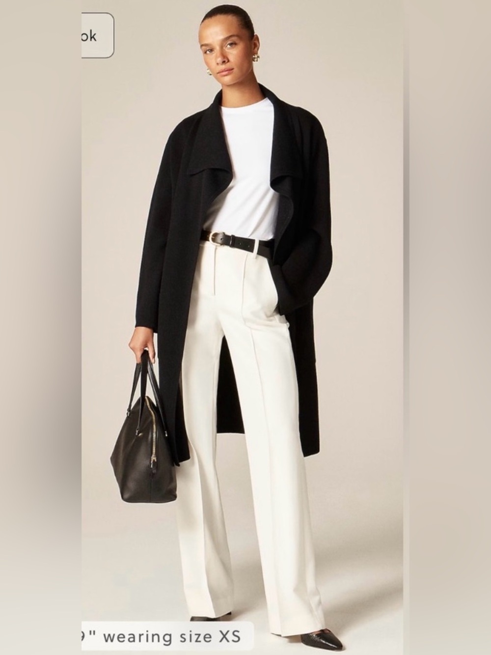 J.Crew Shawl-collar sweater blazer in black